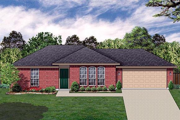 Traditional House Plan 89886 with 2 Beds, 1 Baths, 2 Car Garage Elevation
