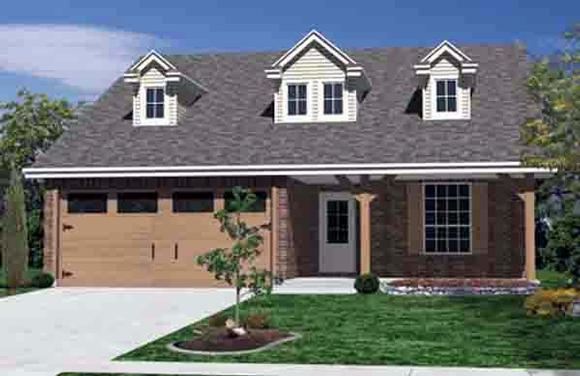 Country, Farmhouse House Plan 89900 with 3 Beds, 2 Baths, 2 Car Garage Elevation