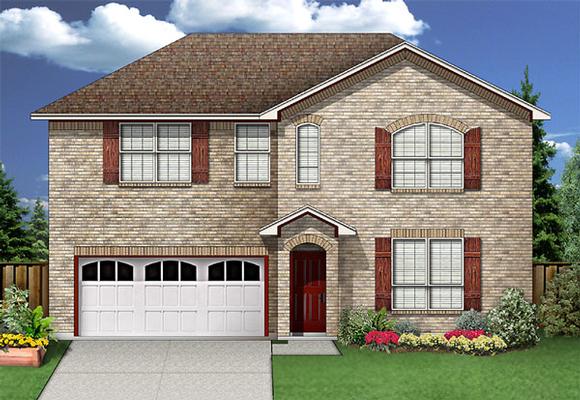 Traditional House Plan 89925 with 3 Beds, 3 Baths, 2 Car Garage Elevation