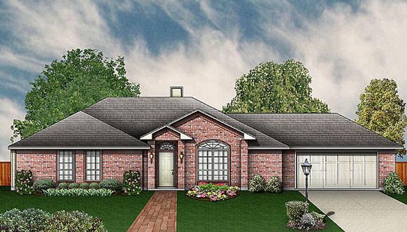 Traditional House Plan 89928 with 3 Beds, 3 Baths, 2 Car Garage Elevation