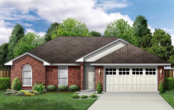 Traditional House Plan 89966 with 3 Beds, 2 Baths, 2 Car Garage Elevation
