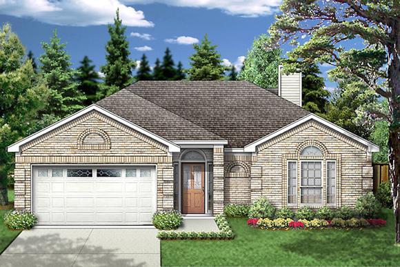 European, Traditional House Plan 89970 with 3 Beds, 2 Baths, 2 Car Garage Elevation