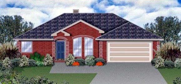 Traditional House Plan 89976 with 4 Beds, 2 Baths, 2 Car Garage Elevation