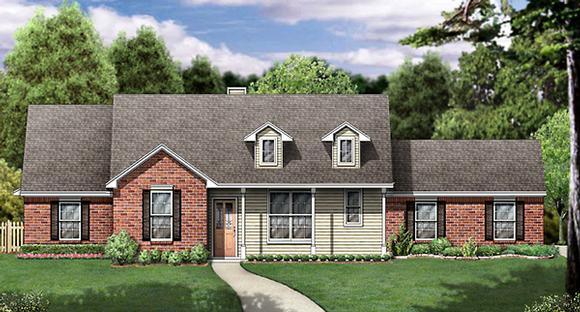 Country House Plan 89999 with 4 Beds, 2 Baths, 2 Car Garage Elevation