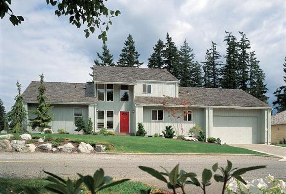 Contemporary House Plan 90200 with 2 Beds, 2 Baths, 2 Car Garage Elevation