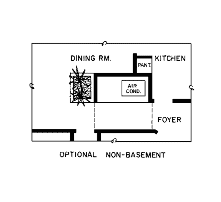 One-Story, Ranch House Plan 90249 with 2 Beds, 2 Baths, 2 Car Garage Third Level Plan