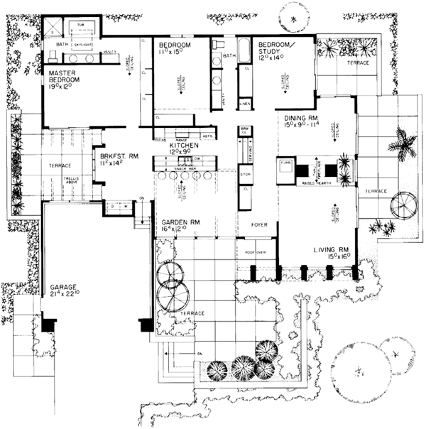 House Plan 90252 - Contemporary Style with 2231 Sq Ft, 3 Bed, 2 B ...