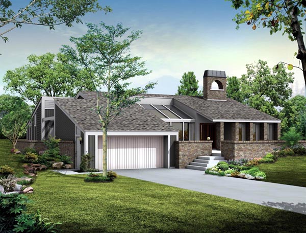 House Plan 90252 - Contemporary Style with 2231 Sq Ft, 3 Bed, 2 B ...