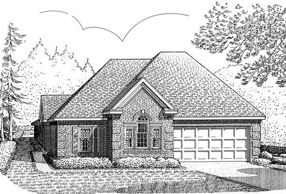 Contemporary, Craftsman, European, One-Story House Plan 90369 with 2 Beds, 2 Baths, 2 Car Garage Elevation