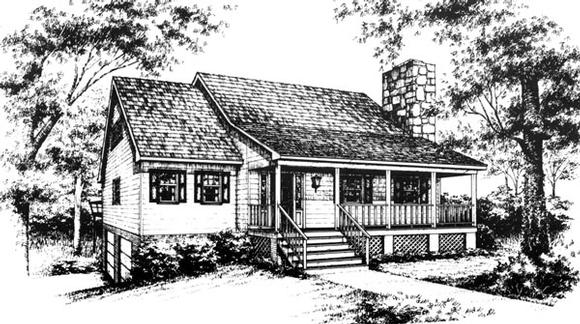 Country, Traditional House Plan 90401 with 3 Beds, 2 Baths Elevation