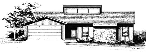 Contemporary, One-Story, Ranch House Plan 90403 with 3 Beds, 2 Baths Elevation