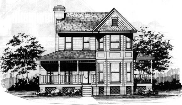 Craftsman, Farmhouse, Southern House Plan 90406 with 3 Beds, 3 Baths Elevation
