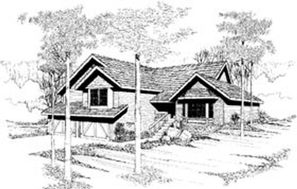 Contemporary House Plan 90520 with 3 Beds, 3 Baths Elevation