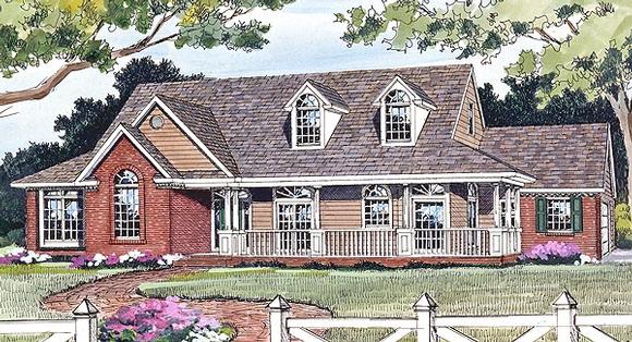 Country, Farmhouse, Ranch House Plan 90663 with 4 Beds, 3 Baths, 2 Car Garage Elevation