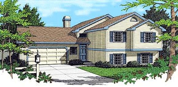 Colonial, Traditional House Plan 90740 with 2 Beds, 2 Baths, 2 Car Garage Elevation