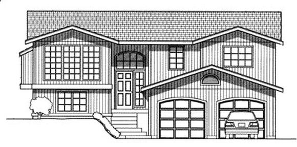 One-Story, Traditional House Plan 90745 with 3 Beds, 3 Baths, 2 Car Garage Elevation