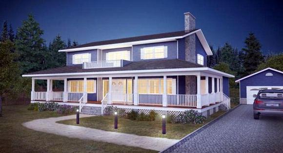 Country House Plan 90827 with 3 Beds, 3 Baths Elevation