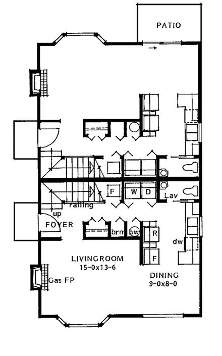 Florida Multi-Family Plan 90861 with 4 Beds, 4 Baths First Level Plan