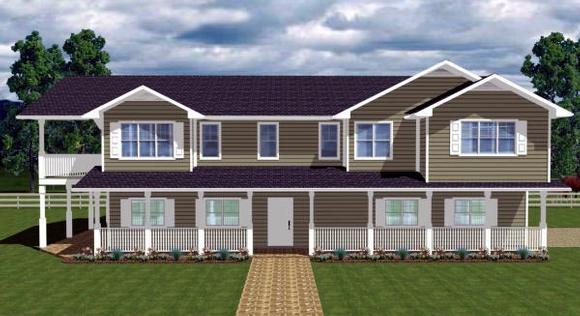 Country House Plan 90890 with 4 Beds, 3 Baths, 2 Car Garage Elevation