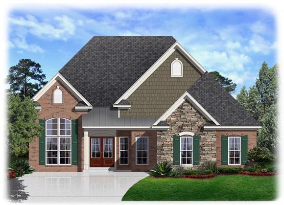 House Plan 91101 with 3 Beds, 2 Baths, 2 Car Garage Elevation