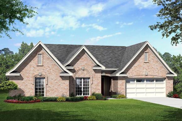 House Plan 91119 with 4 Beds, 3 Baths, 2 Car Garage Elevation