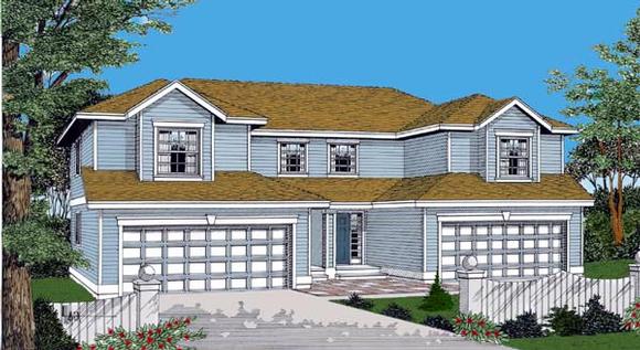 Traditional House Plan 91600 with 3 Beds, 3 Baths, 2 Car Garage Elevation