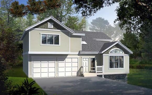Traditional House Plan 91606 with 3 Beds, 3 Baths, 2 Car Garage Elevation