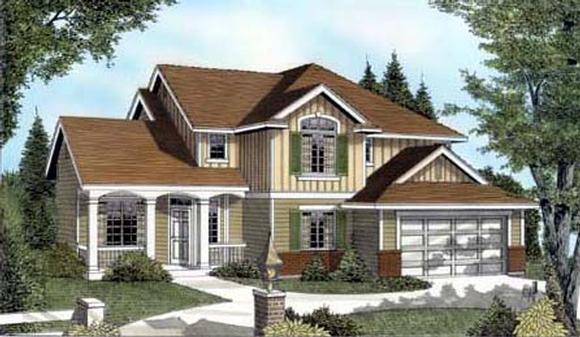 Country, Craftsman, Traditional House Plan 91630 with 3 Beds, 3 Baths, 2 Car Garage Elevation