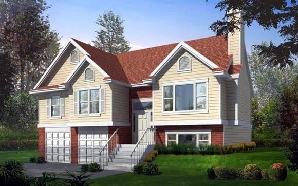 Traditional House Plan 91635 with 3 Beds, 2 Baths, 2 Car Garage Elevation