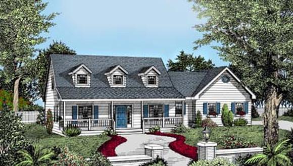 Cape Cod, Country, Farmhouse House Plan 91639 with 3 Beds, 3 Baths, 2 Car Garage Elevation