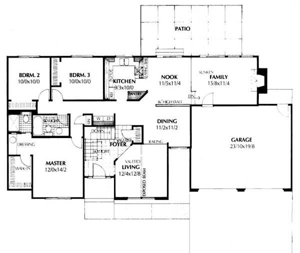 House Plan 91653 - One-Story Style with 1575 Sq Ft, 3 Bed, 2 Bath