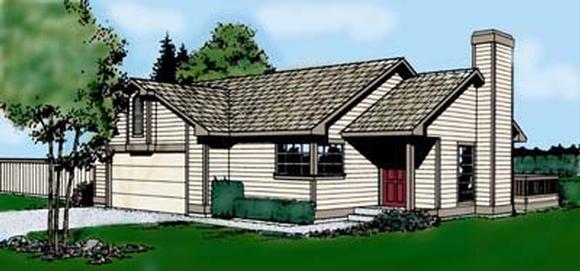 Contemporary, One-Story, Traditional House Plan 91666 with 3 Beds, 1 Baths, 2 Car Garage Elevation