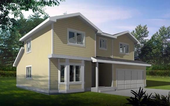 Country, Farmhouse, Traditional House Plan 91808 with 3 Beds, 3 Baths, 2 Car Garage Elevation