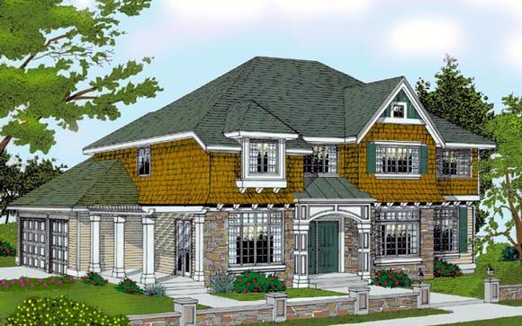 Bungalow, Traditional House Plan 91824 with 4 Beds, 3 Baths, 3 Car Garage Elevation