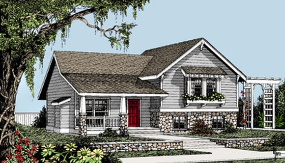 Bungalow, Country, Craftsman House Plan 91839 with 3 Beds, 2 Baths Elevation