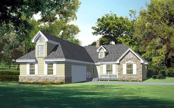 Craftsman, Traditional House Plan 91875 with 4 Beds, 3 Baths, 2 Car Garage Elevation