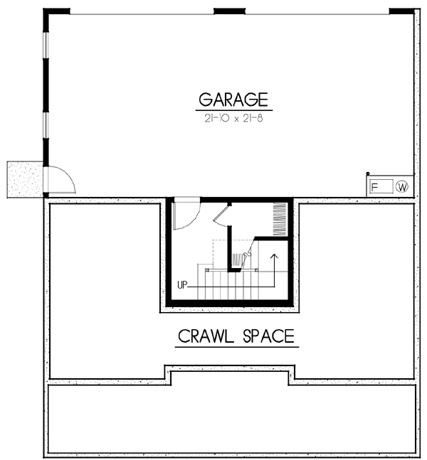 Bungalow, Craftsman House Plan 91885 with 5 Beds, 3 Baths, 4 Car Garage Lower Level Plan