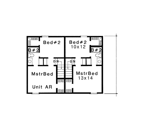 Country Multi-Family Plan 92292 with 6 Beds, 6 Baths Level Two