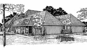 Traditional Multi-Family Plan 92298 with 4 Beds, 4 Baths, 3 Car Garage Elevation