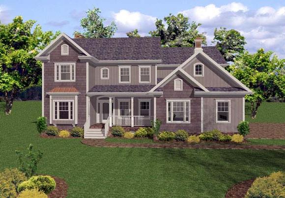 Traditional House Plan 92348 with 5 Beds, 5 Baths, 4 Car Garage Elevation