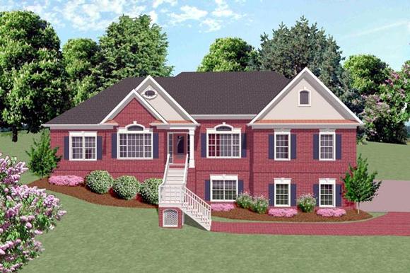 Traditional House Plan 92360 with 3 Beds, 3 Baths, 2 Car Garage Elevation