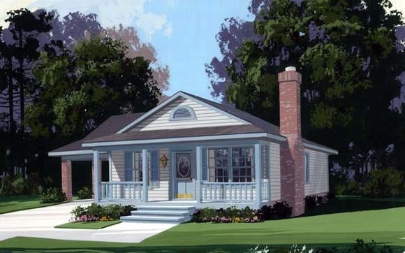 Country House Plan 92438 with 3 Beds, 2 Baths, 1 Car Garage Elevation