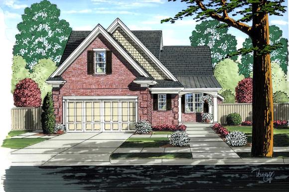 House Plan 92619 with 3 Beds, 3 Baths, 2 Car Garage Elevation