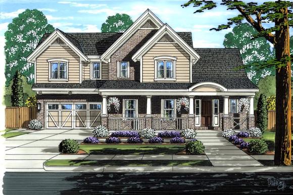 House Plan 92621 with 3 Beds, 3 Baths, 2 Car Garage Elevation