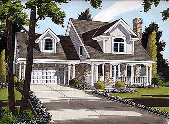 Country House Plan 92684 with 3 Beds, 3 Baths, 2 Car Garage Elevation