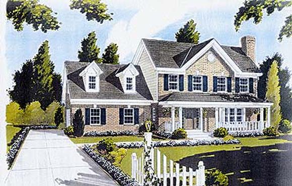 Country, Farmhouse House Plan 92690 with 3 Beds, 3 Baths, 2 Car Garage Elevation