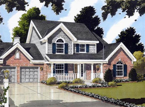 Bungalow, Country House Plan 92697 with 3 Beds, 3 Baths, 2 Car Garage Elevation