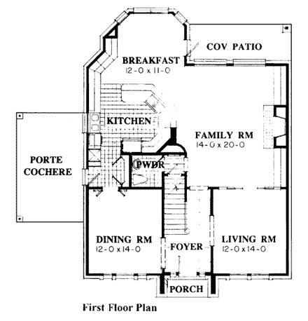 European House Plan 92903 with 4 Beds, 5 Baths, 2 Car Garage First Level Plan