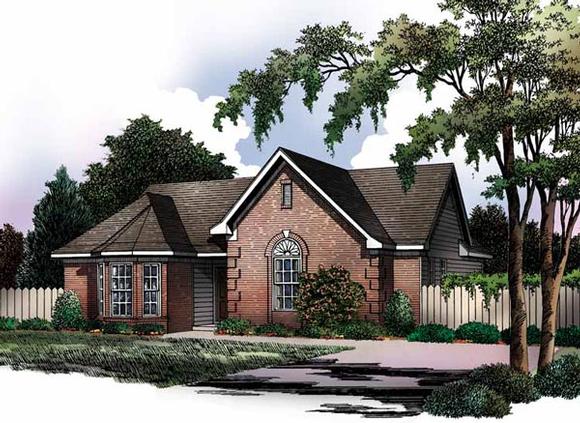 European, Ranch, Traditional House Plan 93015 with 3 Beds, 2 Baths Elevation