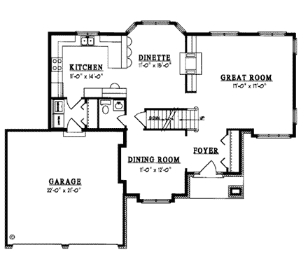 Country House Plan 93101 with 3 Beds, 3 Baths First Level Plan